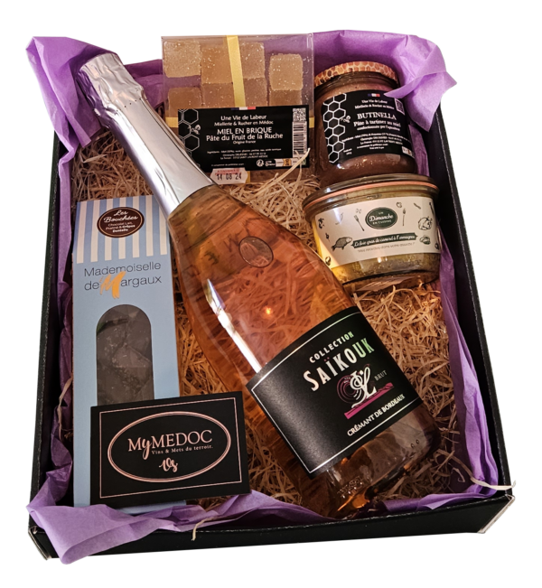 MyMedoc BOX Gourmande avec un Crémant Rosé