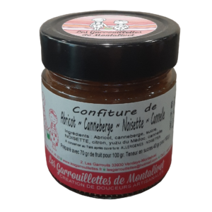 Confiture Abricot, Canneberge, Noisette, Cannelle - 280 gr