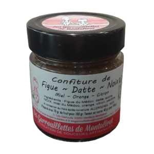 Confiture Figue, Datte, Noix des Garrouillettes de Montalivet - 280 gr x2