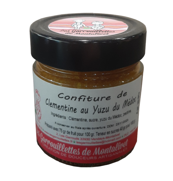 Confiture de Clémentine au Yuzu des Garrouillettes de Montalivet