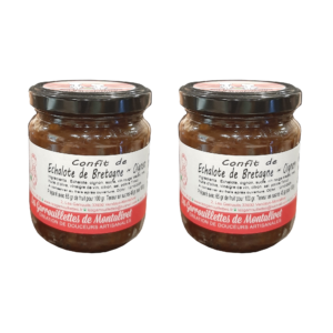 Confit Echalote de Bretagne, Oignon des Garrouillettes de Montalivet - 250 gr x2